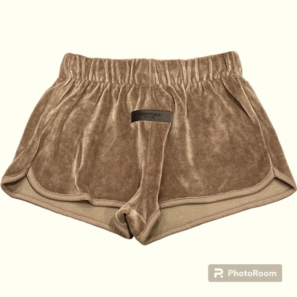 ESSENTIALS Fear of God Velour beach shorts XS NWOT - Picture 1 of 4